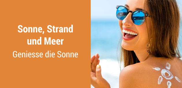 Geniesse die Sonnen, Strand und Meer mit coole Sonnenbrillen