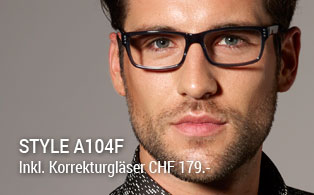 Style A104F die perfekte Kunststoffbrille für den Mann
