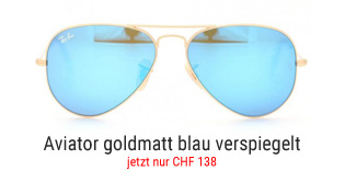 Ray-Ban Aviator goldmatt mit blau verspiegelten Gläser CHF 138
